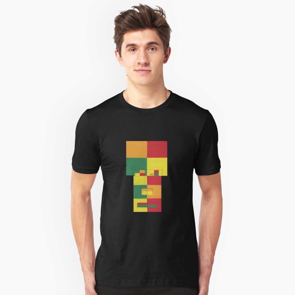 Square Fro (Facemadics abstract face colorful contemporary) Slim Fit T-Shirt