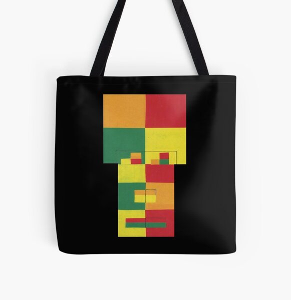 Square Fro (Facemadics abstract face colorful contemporary) All Over Print Tote Bag