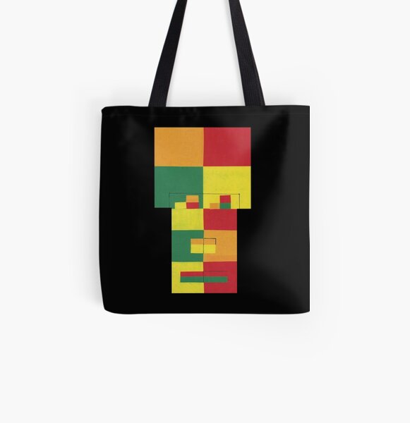 Square Fro (Facemadics abstract face colorful contemporary) All Over Print Tote Bag