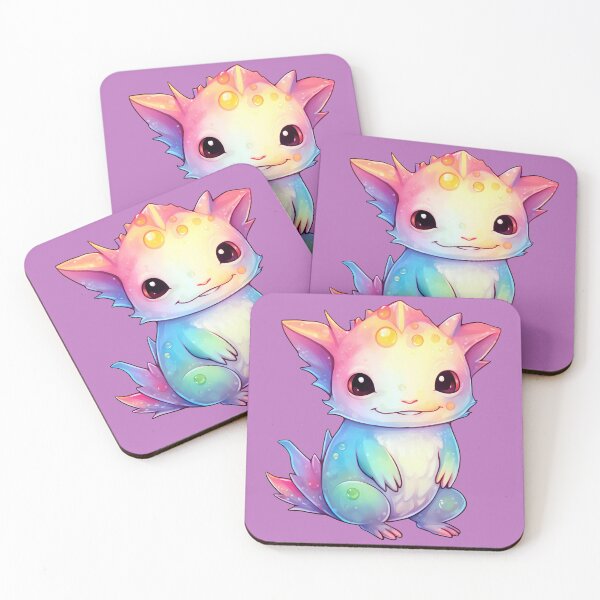 Item preview, Rainbow Axolotl Cute Little Kawaii Creature - Pink Animals designed and sold by Alcyonian.
