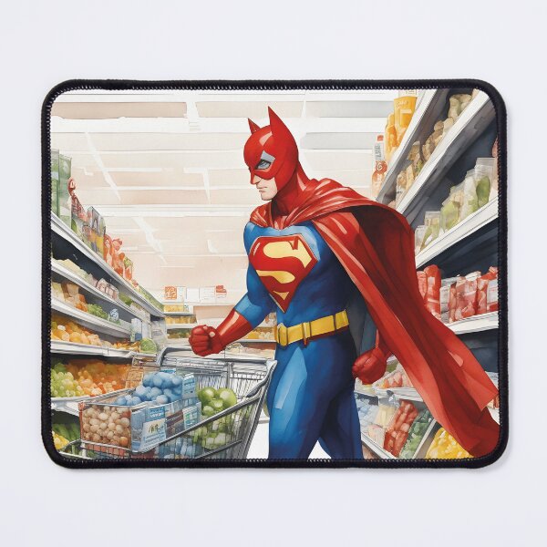 Item preview, Superhero in the supermarket, funny designed and sold by Mauswohn.