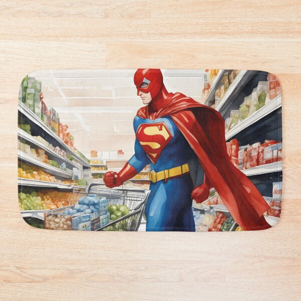 Item preview, Superhero in the supermarket, funny designed and sold by Mauswohn.