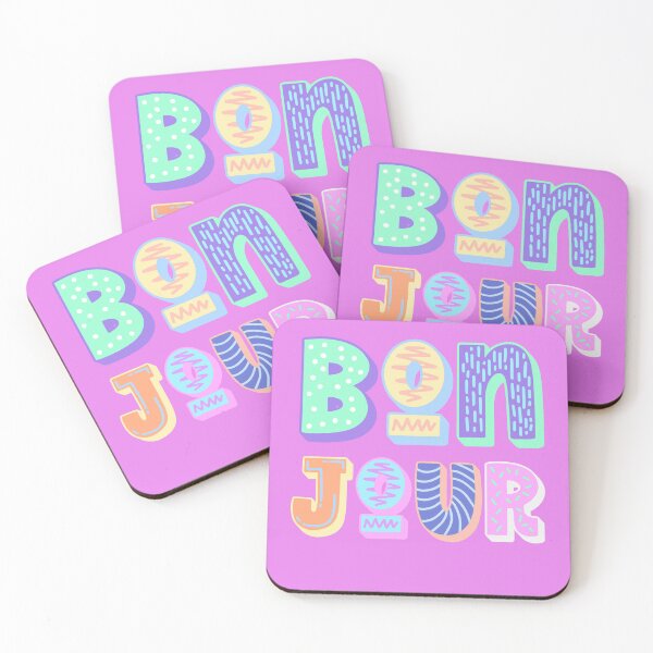 Item preview, Bonjour - Pink designed and sold by FigurativeSpeak.