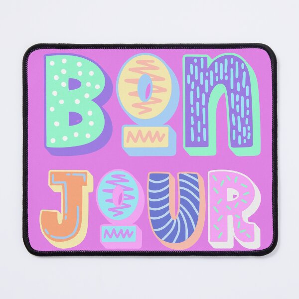 Item preview, Bonjour - Pink designed and sold by FigurativeSpeak.