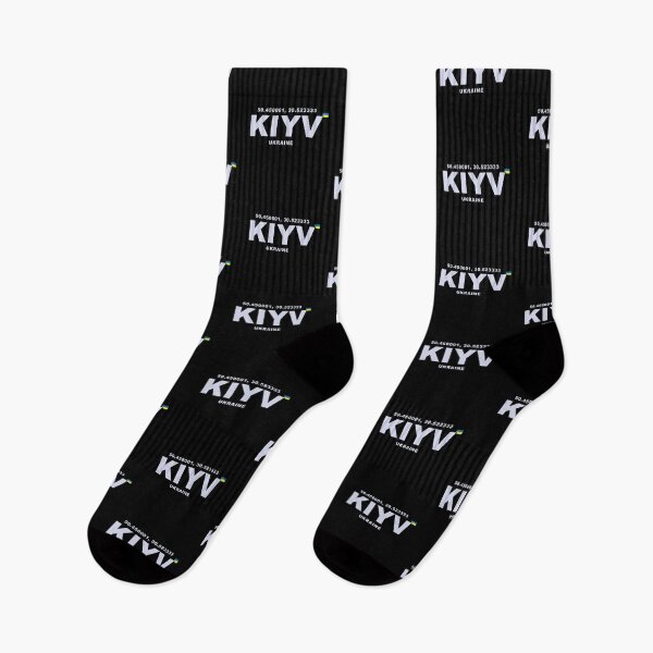 Item preview, Kiyv Ukraine with Coordinates and Small Flag designed and sold by Gevover.