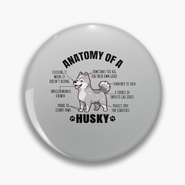 Item preview, Anatomy of a Husky Funny Clipart Design for Siberian Husky Lover designed and sold by MysteriousJ.