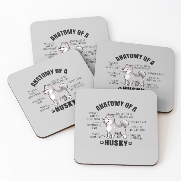 Item preview, Anatomy of a Husky Funny Clipart Design for Siberian Husky Lover designed and sold by MysteriousJ.