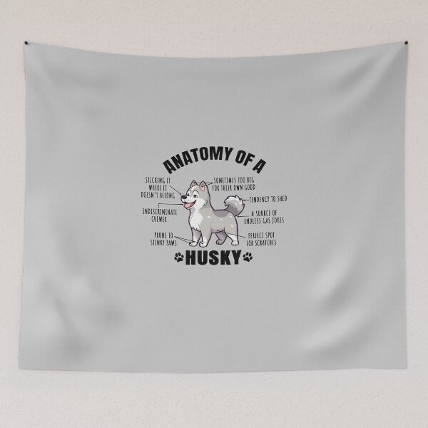 Item preview, Anatomy of a Husky Funny Clipart Design for Siberian Husky Lover designed and sold by MysteriousJ.
