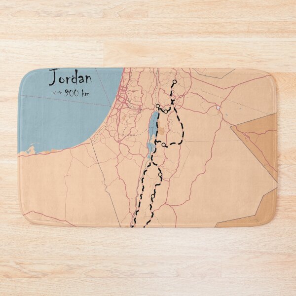 Item preview, Jordan roadtrip map designed and sold by YouSeeLucy.