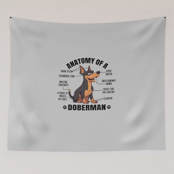 Item preview, Anatomy of a Doberman Funny Clipart Design for Dobermann Lover designed and sold by MysteriousJ.