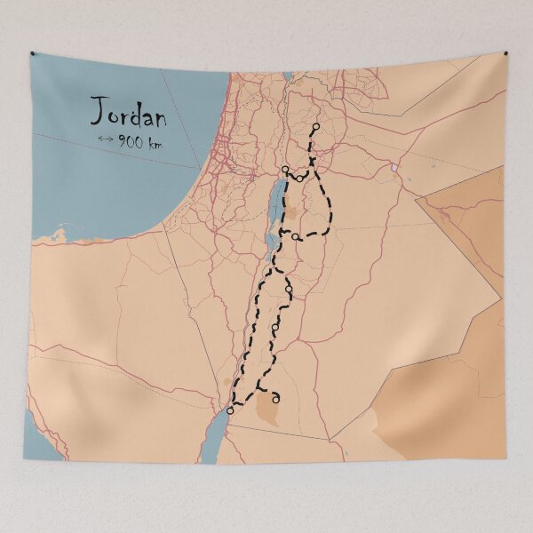 Item preview, Jordan roadtrip map designed and sold by YouSeeLucy.