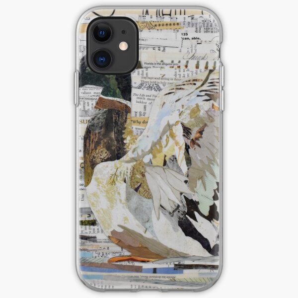 Mallard Duck Collage Art CE White Art iPhone Soft Case
