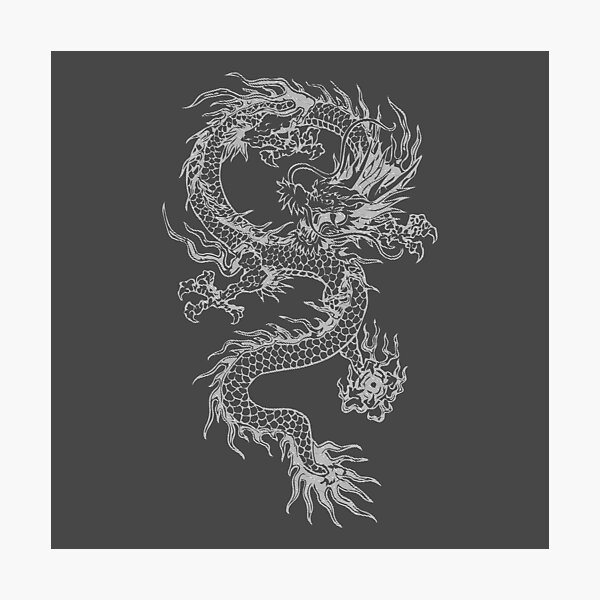 Item preview, Dragon illustration white designed and sold by Abindesigns.