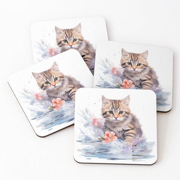 Item preview, cat water colur japanese style designed and sold by Phassakon Srisaard.