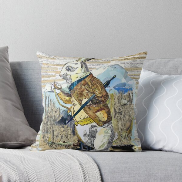 Item preview, White Rabbit Alice in Wonderland Collage Art designed and sold by cewhiteart.