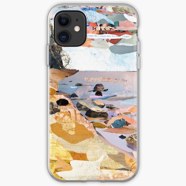 Rocky Beach Collage Art iPhone Soft Case