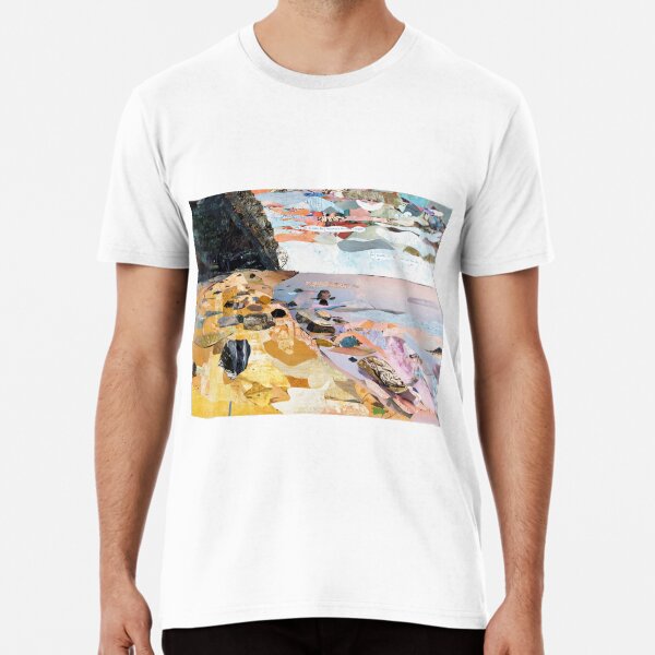 Rocky Beach Collage Art Premium T-Shirt