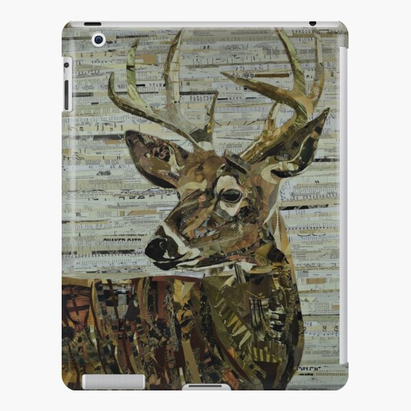 Whitetail Deer Collage Art Unique iPad Snap Case