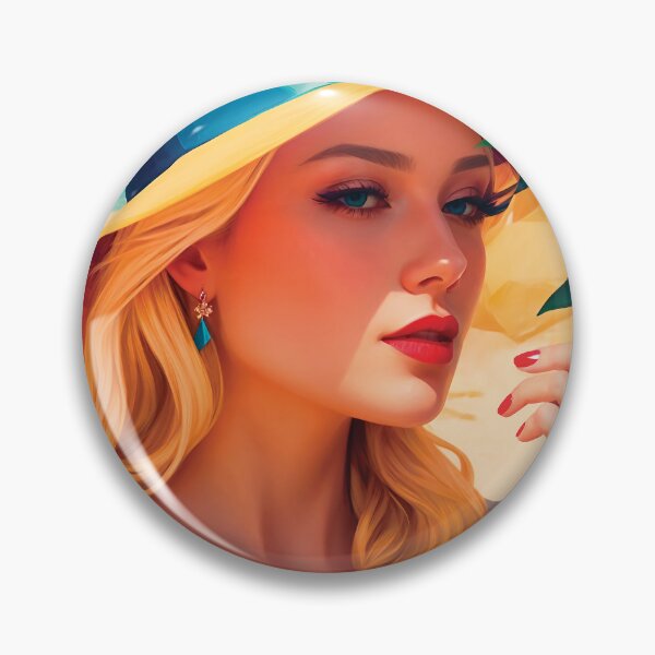 Item preview, Beautiful Classy Woman In Hat On A Beach With Palm Trees Eating Hot Summer Fruits Stylish Painting designed and sold by TriniTeeClub.