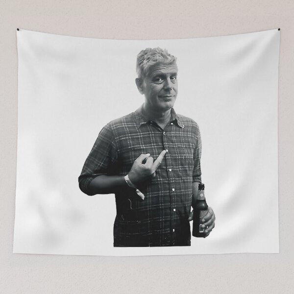 Item preview, Vintage Anthony Bourdain's Cook Quote Finger and Beer designed and sold by AdFreeBrice.