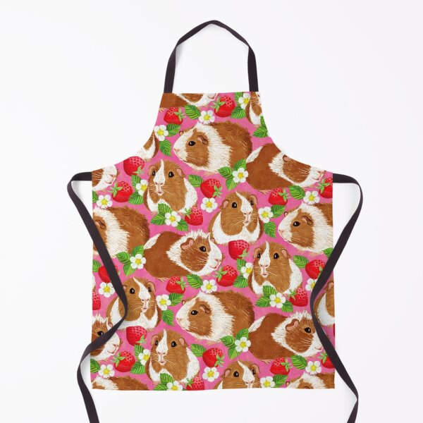Item preview, The Sweetest Guinea Pigs with Summer Strawberries on Hot Pink designed and sold by micklyn.