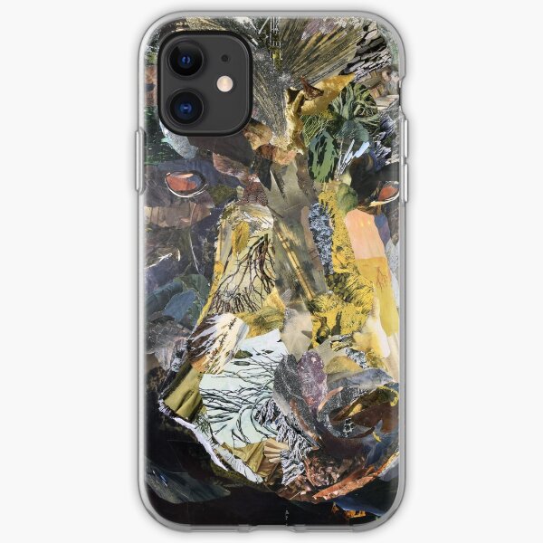Black Bear Close-Up Collage Art iPhone Soft Case