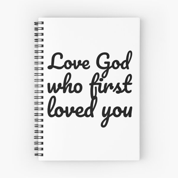 Item preview, Love God who first loved you - inspirational christian quotes designed and sold by GraphicDream.
