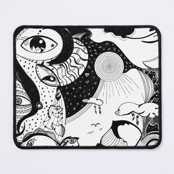 Aperçu de l'œuvre Art fantastique noir et blanc abstrait créée et vendue par Mashku.