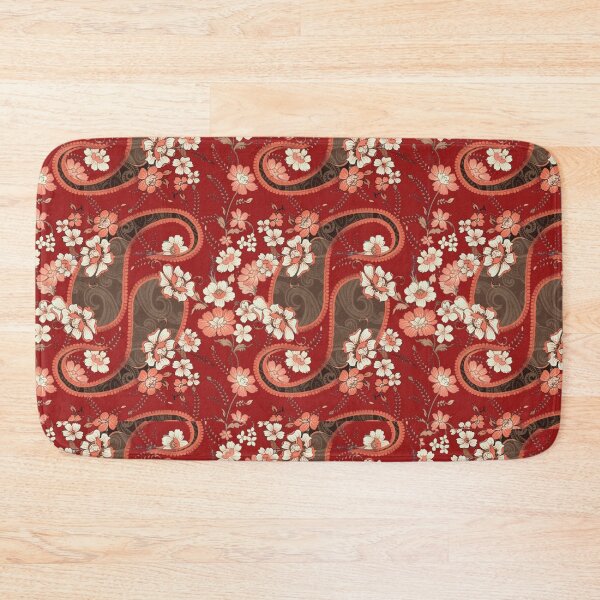 Item preview, Crimson Paisley Garden Elegance -  Flowers and Paisleys designed and sold by Wishing-Wings.