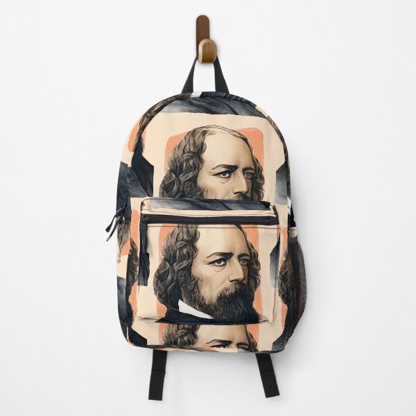 Item preview, English Poet Alfred Tennyson, 1st Baron Tennyson - orange - illustration designed and sold by Litstoy.
