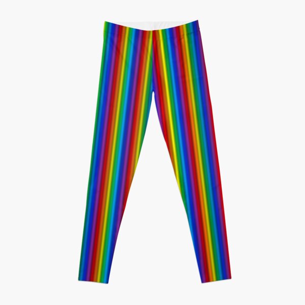 Vertical Rainbow Striped Leggings, Womens Stripe Leggings