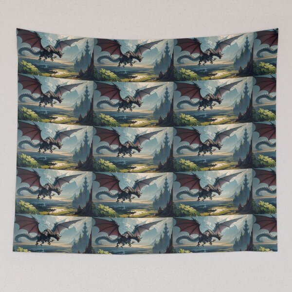Item preview, black dragon on the hunt designed and sold by Ody2000.