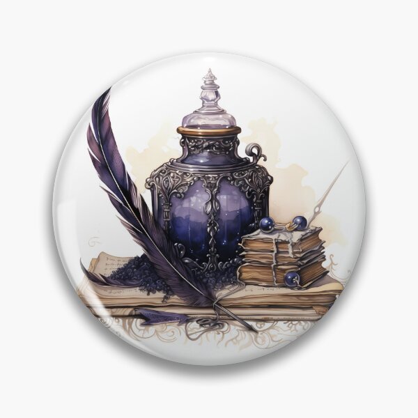 Item preview, Gothic Inkpot and Quill designed and sold by SchorlCraft.