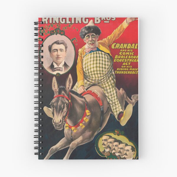 Item preview, STK501858A-Vintage circus poster of a clown performing with his mule. designed and sold by StocktrekImages.