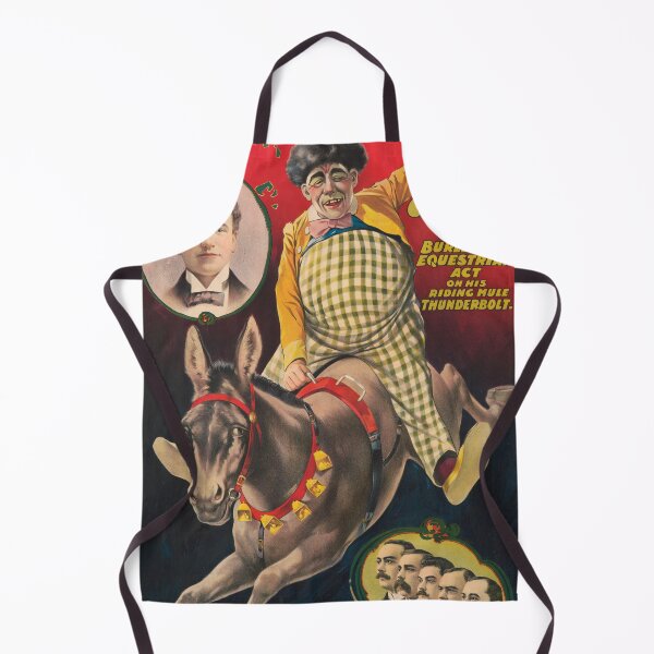 Item preview, STK501858A-Vintage circus poster of a clown performing with his mule. designed and sold by StocktrekImages.