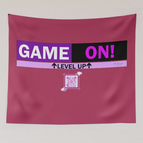 Item preview, Game On! - Level UP Gaming Logo V1 (Purple/Black/Pink) designed and sold by Visual Resolutions.
