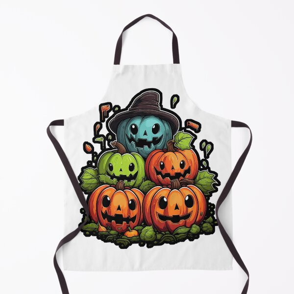 Item preview, 4 Halloween pumpkins, cute, smiling happily in RGB color style. designed and sold by MrBoxStudio.