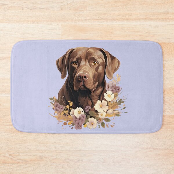 Item preview, Chocolate Labrador in Wildflowers designed and sold by ZombieLH.