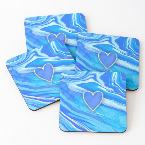 Item preview, Light Blue Marble Heart designed and sold by HappysParadise.