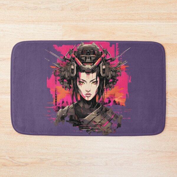 Item preview, Cyberpunk Samurai Girl in neon light  designed and sold by Hisirdoux.