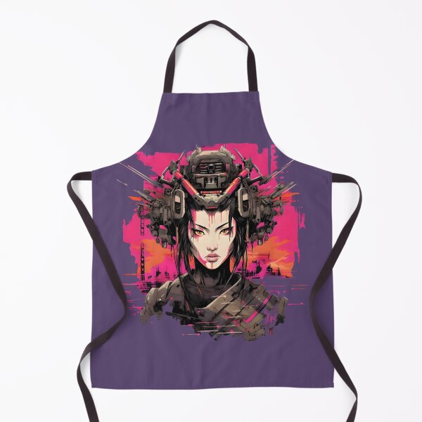 Item preview, Cyberpunk Samurai Girl in neon light designed and sold by Hisirdoux.