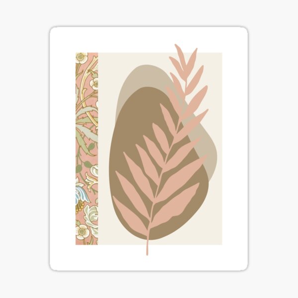 Minimal Leaf Pattern - Nude – Little Linda Stickers