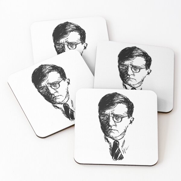 Item preview, Shostakovich drawing in black 	 	 designed and sold by sqnzbpnuxak26.