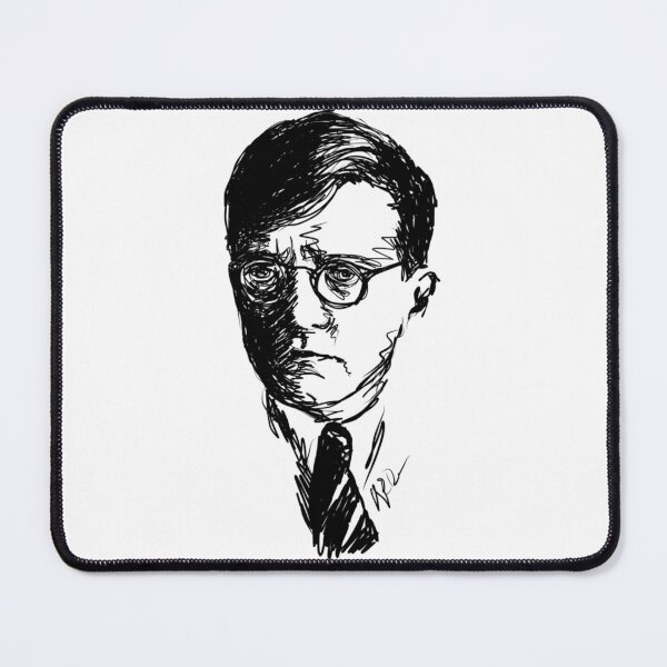 Item preview, Shostakovich drawing in black designed and sold by sqnzbpnuxak26.