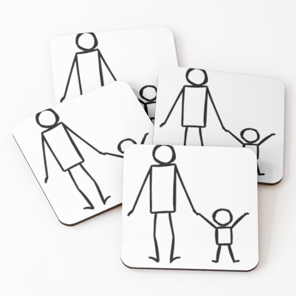 Item preview, Parent with child stick figures designed and sold by 10kamp.