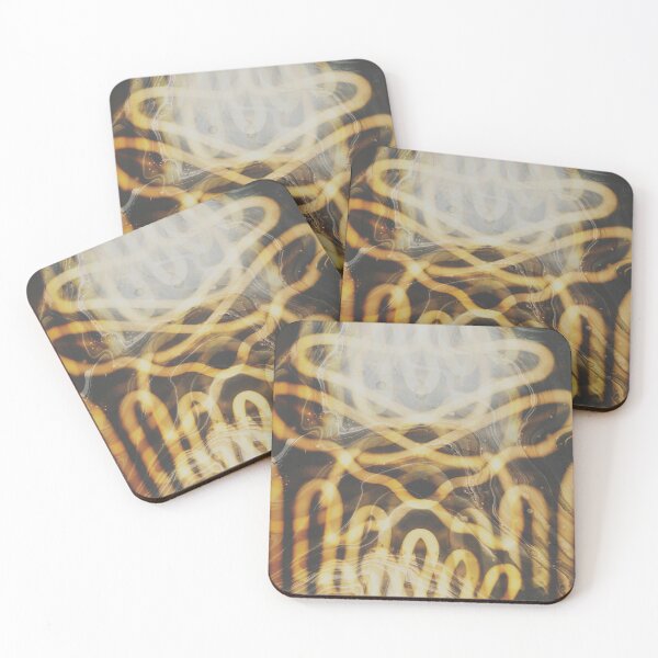 Item preview, Brown and yellow abstract layered pattern  designed and sold by ViridisArt.
