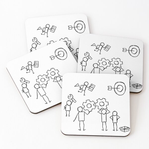 Item preview, Teamwork line drawing designed and sold by 10kamp.