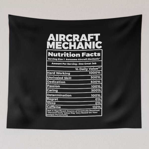 Item preview, Aircraft Mechanic Nutritional Facts designed and sold by TeesYouWant.