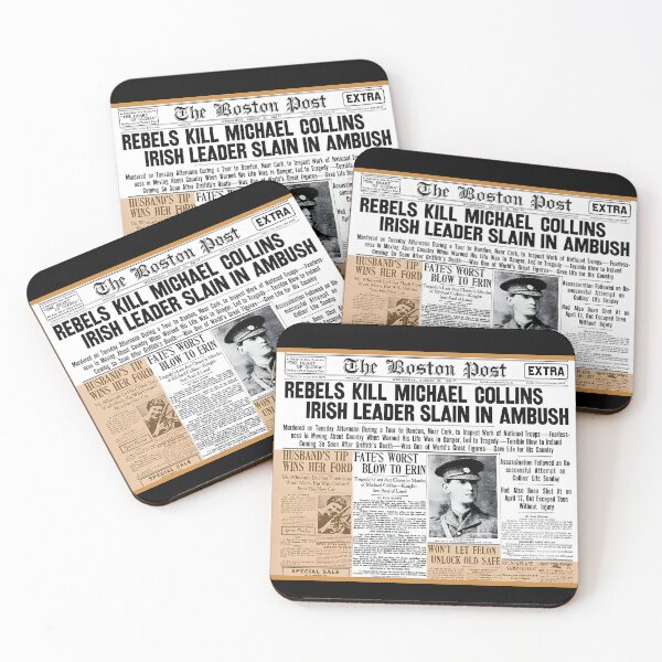 Item preview, Michael Collins Death Newspaper Headlines designed and sold by OliDesigns.