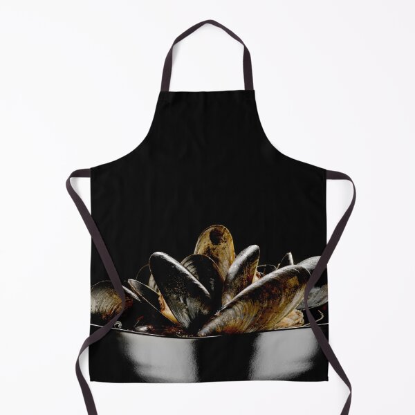 Item preview, Mussels in black bowl with black background designed and sold by bailey-cooper.